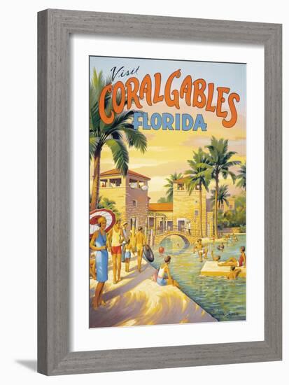 Visit Coral Gables, Florida-Kerne Erickson-Framed Art Print