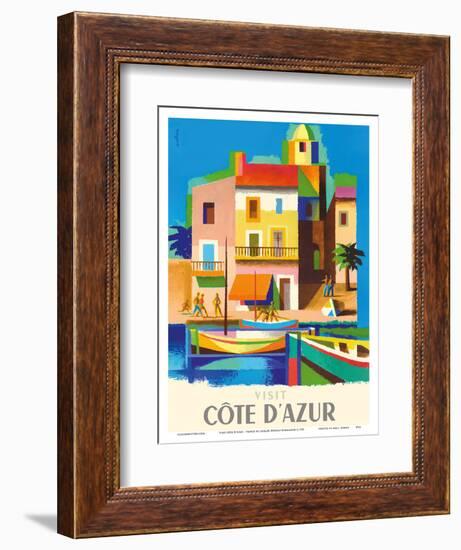 Visit Cote D'Azur - France - The French Riviera-Jacques Nathan-Garamond-Framed Art Print