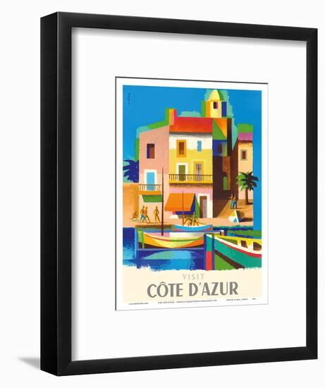 Visit Cote D'Azur - France - The French Riviera-Jacques Nathan-Garamond-Framed Art Print