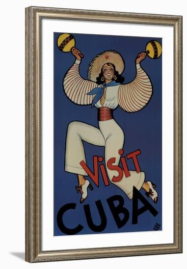 Visit Cuba-Conrado Massaguer-Framed Art Print