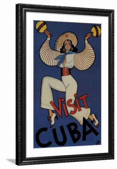 Visit Cuba-Conrado Massaguer-Framed Art Print