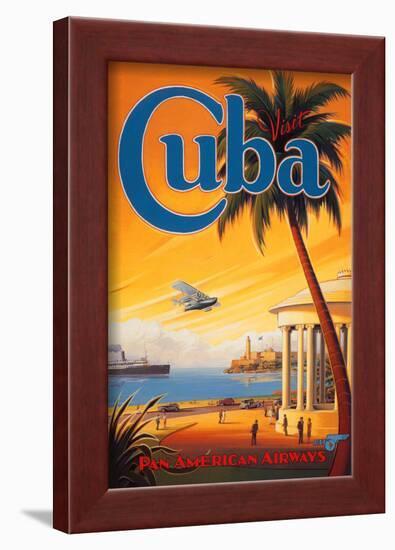 Visit Cuba-Kerne Erickson-Framed Art Print