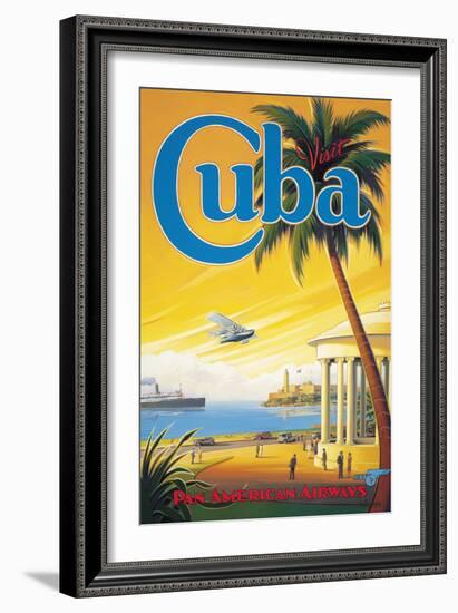 Visit Cuba-Kerne Erickson-Framed Giclee Print