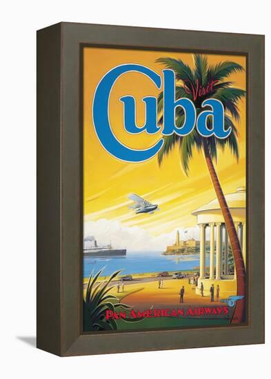 Visit Cuba-Kerne Erickson-Framed Stretched Canvas