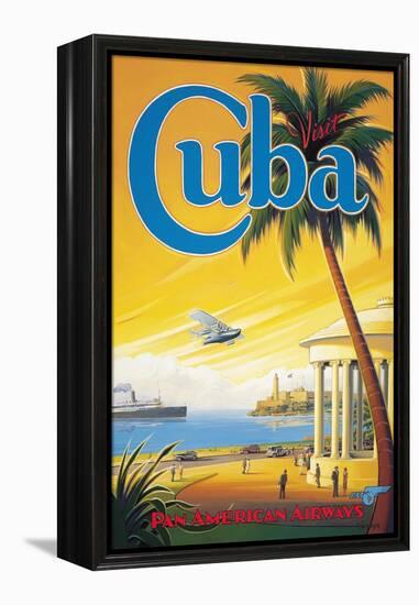 Visit Cuba-Kerne Erickson-Framed Stretched Canvas