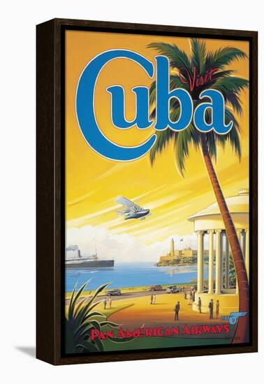 Visit Cuba-Kerne Erickson-Framed Stretched Canvas