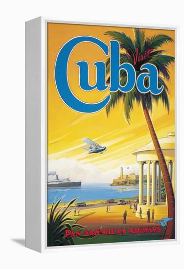 Visit Cuba-Kerne Erickson-Framed Stretched Canvas