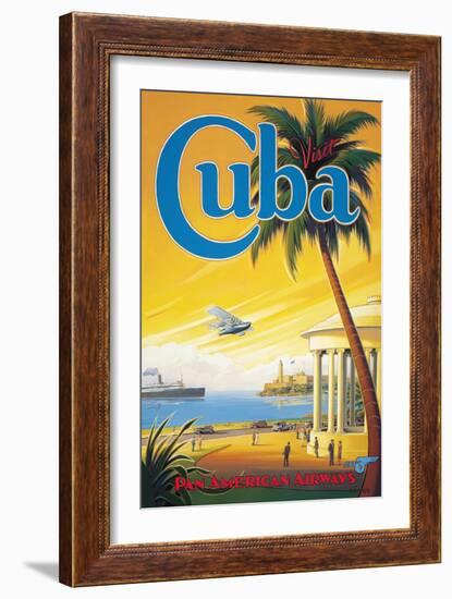 Visit Cuba-Kerne Erickson-Framed Art Print