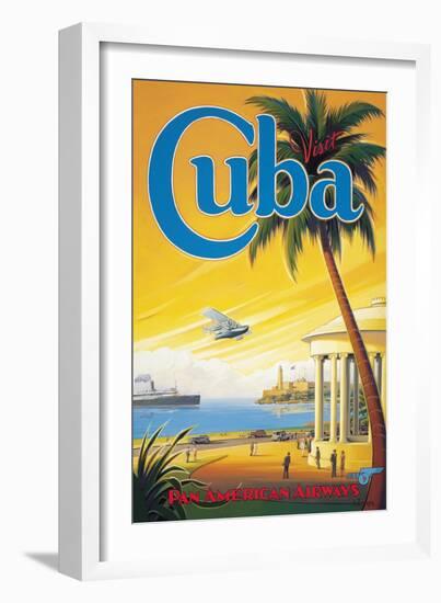 Visit Cuba-Kerne Erickson-Framed Art Print