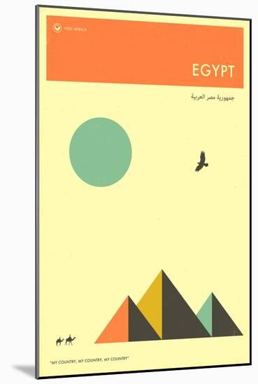 Visit Egypt-Jazzberry Blue-Mounted Art Print