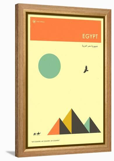 Visit Egypt-Jazzberry Blue-Framed Stretched Canvas