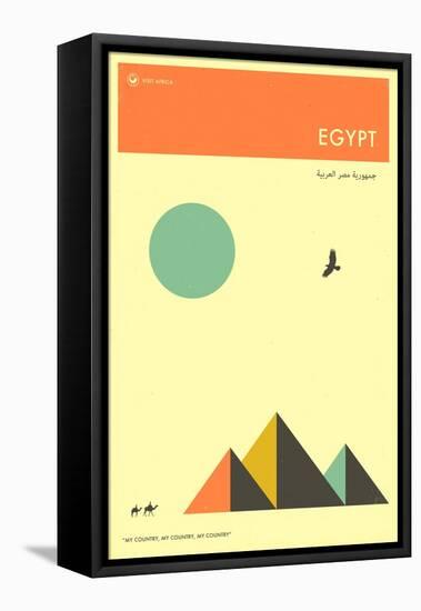 Visit Egypt-Jazzberry Blue-Framed Stretched Canvas
