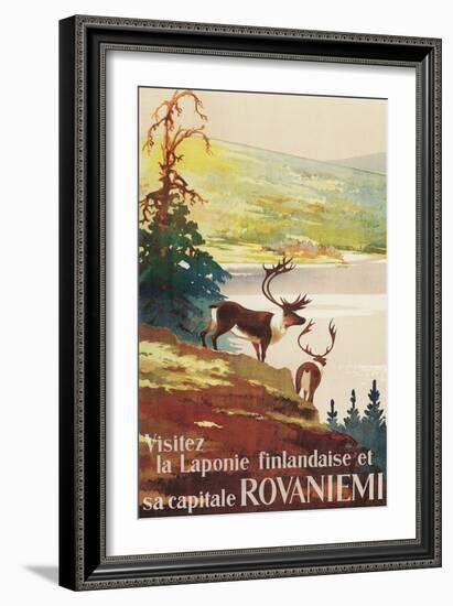 Visit Finnish Lappland-null-Framed Art Print