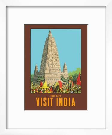 Visit India Bodh Gaya Mahabodhi Temple Bihar India Art Print W S Bylityllis Art Com