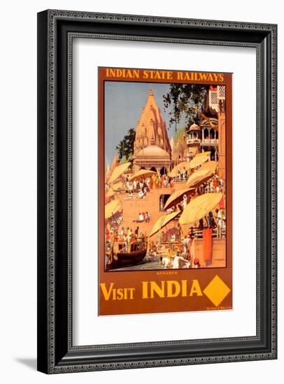 Visit India, Indian State Railways, c.1930s-null-Framed Art Print