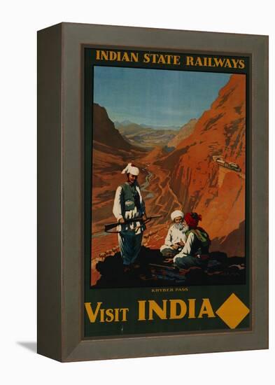 Visit India, Indian State Railways, circa 1930-William Spencer Bagdatopoulus-Framed Premier Image Canvas