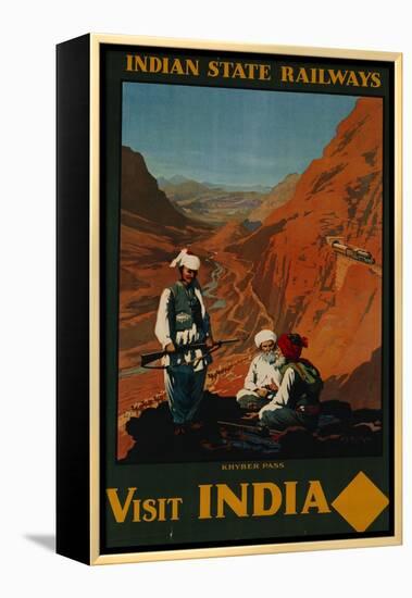 Visit India, Indian State Railways, circa 1930-William Spencer Bagdatopoulus-Framed Premier Image Canvas
