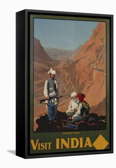 Visit India - Indian State Railways, Khyber Pass Poster-W.S Bylityllis-Framed Premier Image Canvas