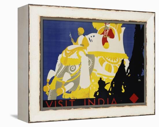 Visit India Poster-Tom Purvis-Framed Premier Image Canvas