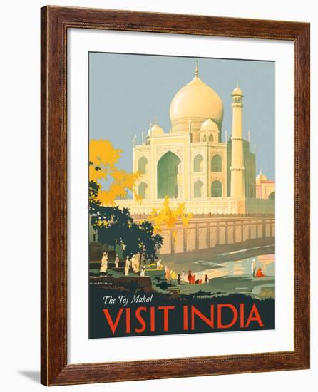 Visit India - Taj Mahal - Agra, India-William Spencer Bagdatopulos-Framed Giclee Print