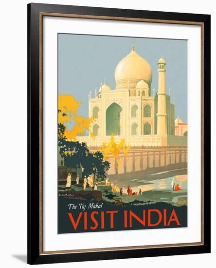 Visit India - Taj Mahal - Agra, India-William Spencer Bagdatopulos-Framed Giclee Print