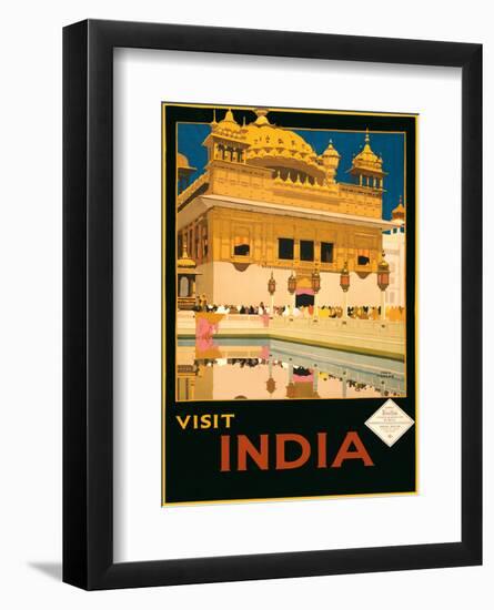 Visit India - The Golden Temple (Harmandir Sahib) - Amritsar, Punjab-Fred Taylor-Framed Art Print