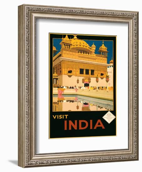 Visit India - The Golden Temple (Harmandir Sahib) - Amritsar, Punjab-Fred Taylor-Framed Art Print