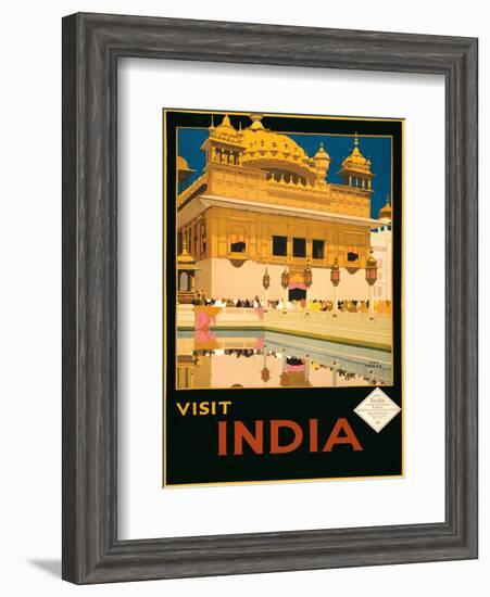 Visit India - The Golden Temple (Harmandir Sahib) - Amritsar, Punjab-Fred Taylor-Framed Art Print