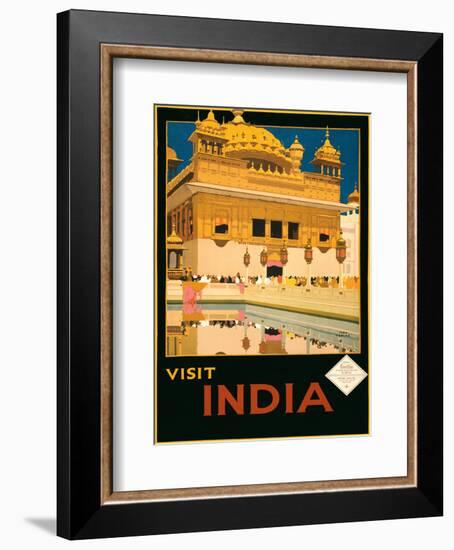 Visit India - The Golden Temple (Harmandir Sahib) - Amritsar, Punjab-Fred Taylor-Framed Art Print