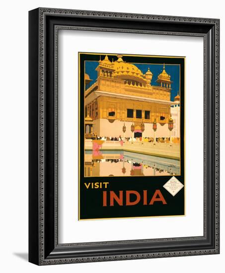 Visit India - The Golden Temple (Harmandir Sahib) - Amritsar, Punjab-Fred Taylor-Framed Art Print