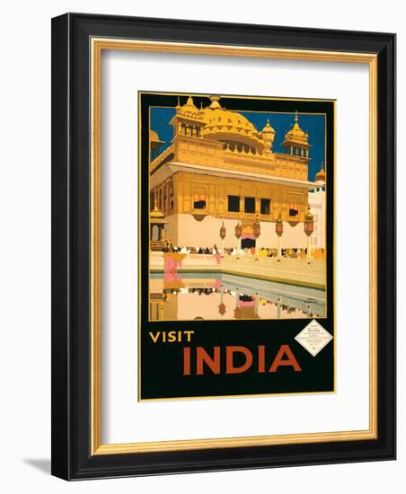 Visit India - The Golden Temple (Harmandir Sahib) - Amritsar, Punjab-Fred Taylor-Framed Art Print