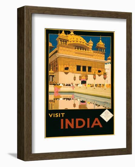 Visit India - The Golden Temple (Harmandir Sahib) - Amritsar, Punjab-Fred Taylor-Framed Art Print