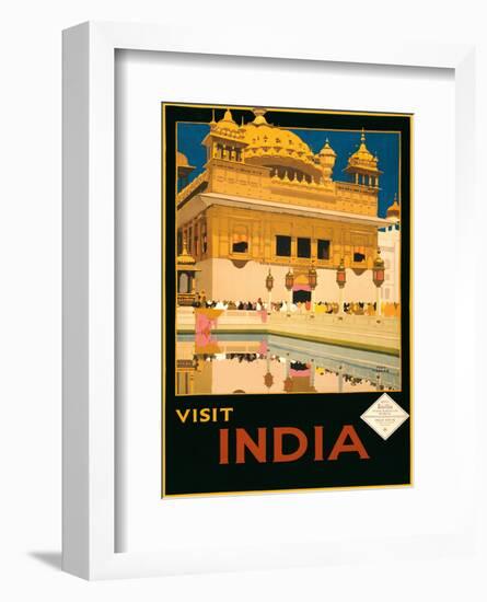 Visit India - The Golden Temple (Harmandir Sahib) - Amritsar, Punjab-Fred Taylor-Framed Art Print