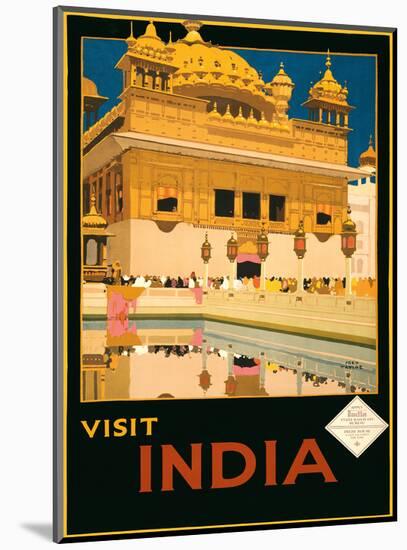 Visit India - The Golden Temple (Harmandir Sahib) - Amritsar, Punjab-Fred Taylor-Mounted Art Print