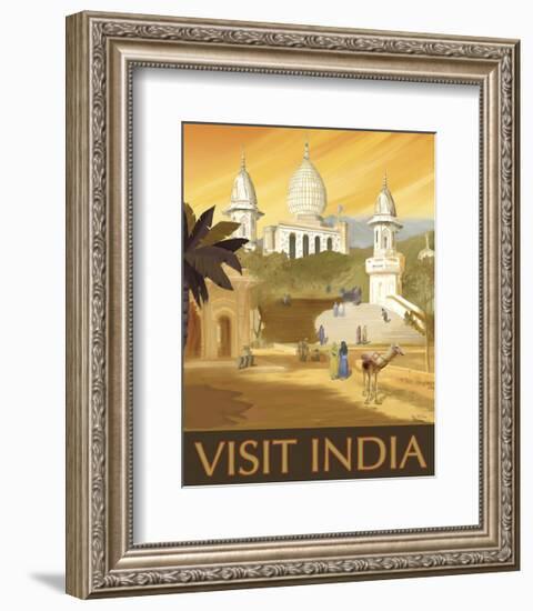 Visit India-Kem Mcnair-Framed Art Print