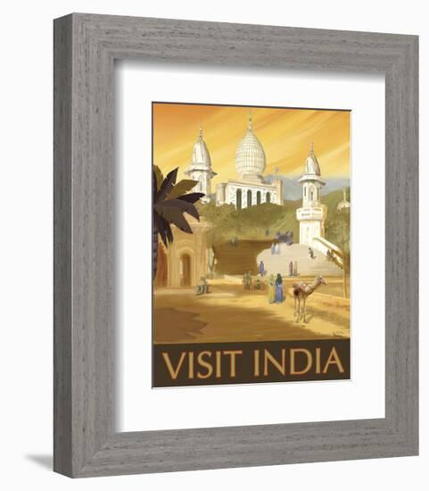 Visit India-Kem Mcnair-Framed Art Print