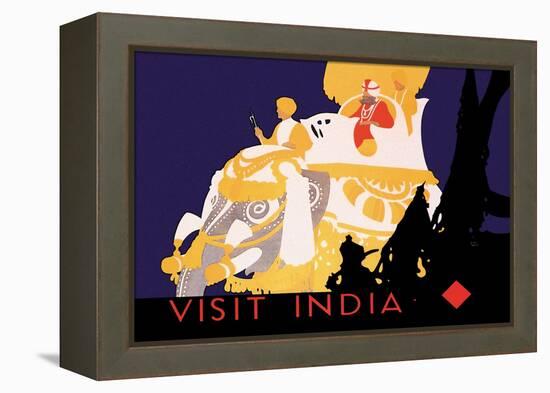 Visit India-null-Framed Stretched Canvas