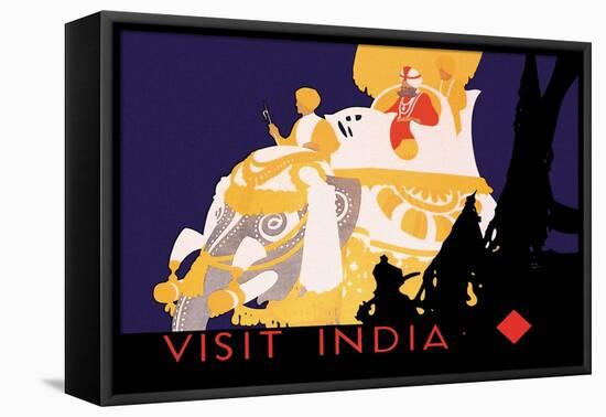 Visit India-null-Framed Stretched Canvas