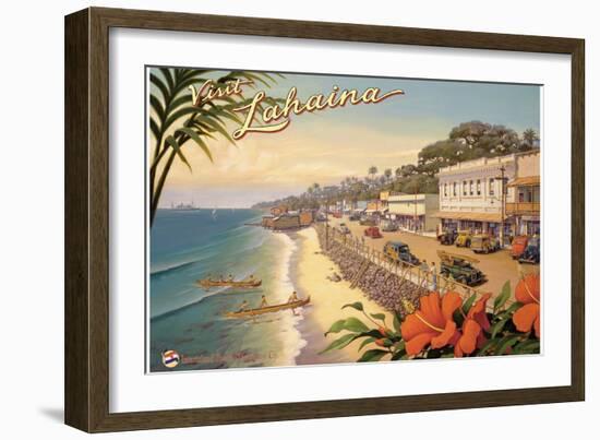 Visit Lahaina-Kerne Erickson-Framed Art Print