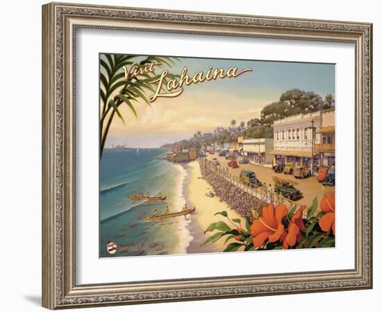 Visit Lahaina-Kerne Erickson-Framed Art Print