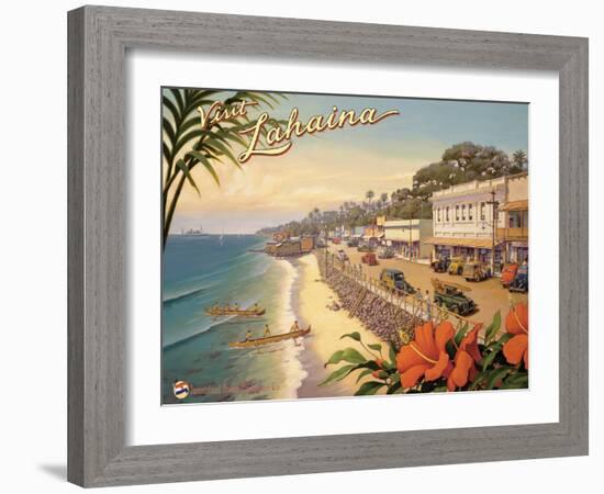 Visit Lahaina-Kerne Erickson-Framed Art Print