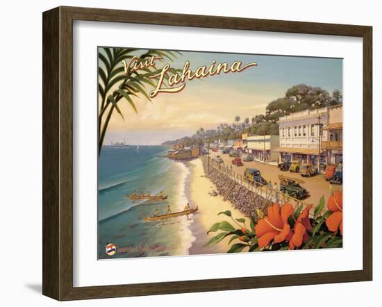 Visit Lahaina-Kerne Erickson-Framed Art Print