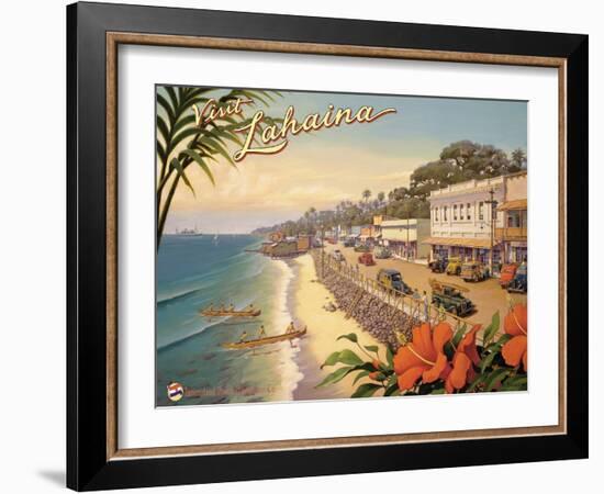 Visit Lahaina-Kerne Erickson-Framed Art Print