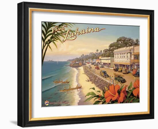 Visit Lahaina-Kerne Erickson-Framed Art Print