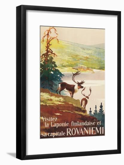 Visit Lapland and Rovaniemi, Finland, Poster in French-null-Framed Giclee Print