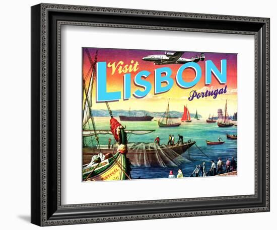 Visit Lisbon-The Saturday Evening Post-Framed Giclee Print