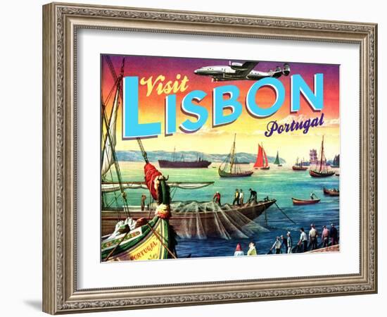 Visit Lisbon-The Saturday Evening Post-Framed Giclee Print