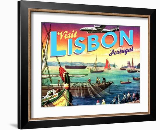 Visit Lisbon-The Saturday Evening Post-Framed Giclee Print