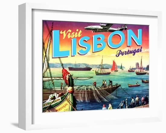 Visit Lisbon-The Saturday Evening Post-Framed Giclee Print