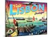 Visit Lisbon-The Saturday Evening Post-Mounted Giclee Print